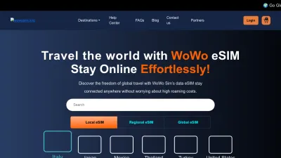 Screenshot of Wowosim.com