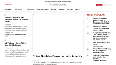 Screenshot of Americasquarterly.org