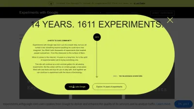 Screenshot preview of experiments.withgoogle.com