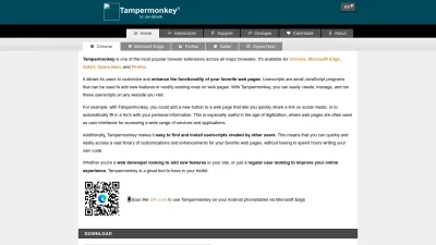 Screenshot of Tampermonkey.net