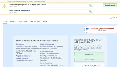 Screenshot of Sam.gov