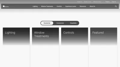 Screenshot of Lutron.com