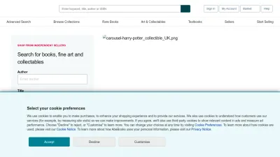 Screenshot of Abebooks.co.uk