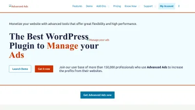 Screenshot preview of wpadvancedads.com