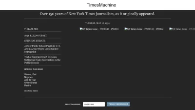 Screenshot of Timesmachine.nytimes.com