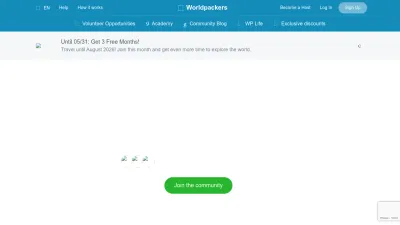 Screenshot of Worldpackers.com
