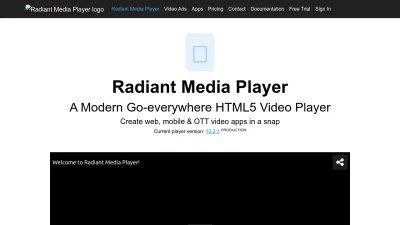Screenshot preview of radiantmediaplayer.com