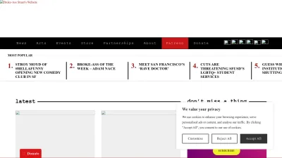 Screenshot of Brokeassstuart.com