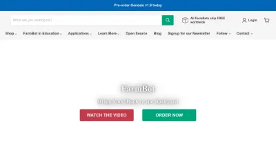 Screenshot preview of farm.bot