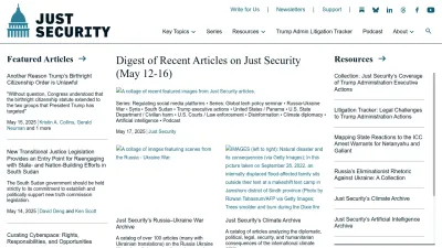 Screenshot of Justsecurity.org