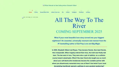 Screenshot preview of elizabethgilbert.com