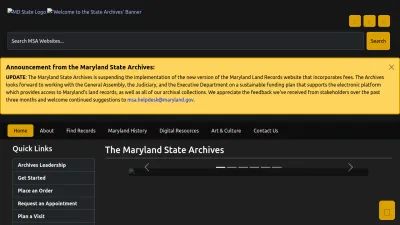 Screenshot preview of msa.maryland.gov