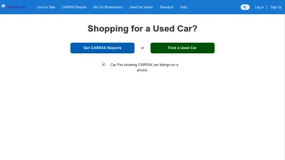 Screenshot preview of carfax.com