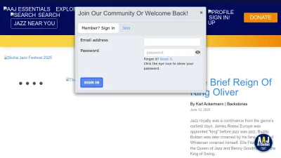 Screenshot preview of allaboutjazz.com