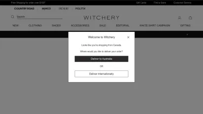 Screenshot of Witchery.com.au
