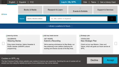 Screenshot of Sfpl.org