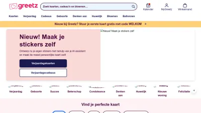 Screenshot of Greetz.nl