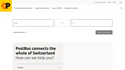 Screenshot of Postauto.ch
