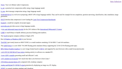 Screenshot preview of bellard.org