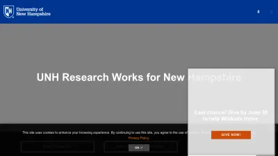 Screenshot preview of unh.edu