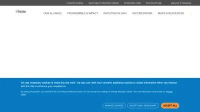 Screenshot of Gavi.org