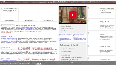 Screenshot of Senato.it