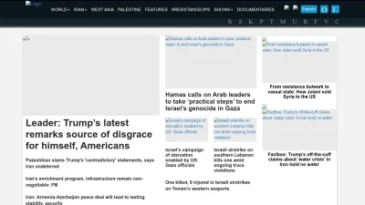 Screenshot of Presstv.ir