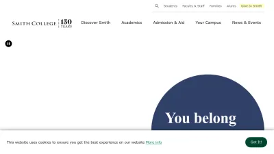 Screenshot preview of smith.edu