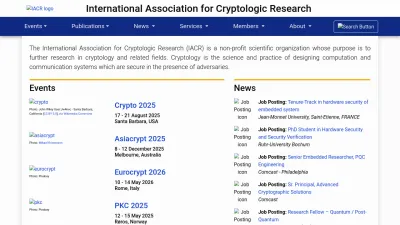 Screenshot preview of iacr.org