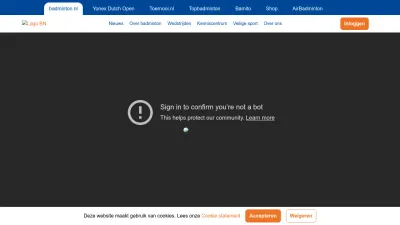Screenshot of Badminton.nl