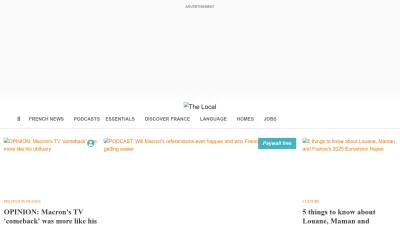 Screenshot of Thelocal.fr