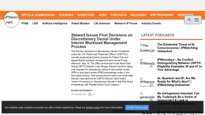 Screenshot of Ipwatchdog.com