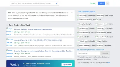 Screenshot of Pdfdrive.com