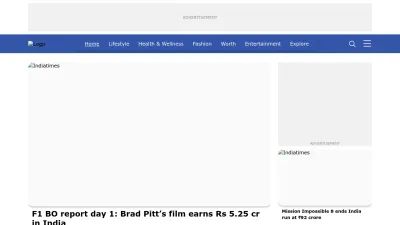 Screenshot preview of indiatimes.com