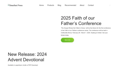 Screenshot preview of steadfastlutherans.org