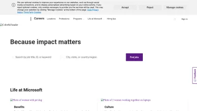 Screenshot of Careers.microsoft.com