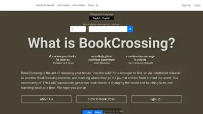 Screenshot of Bookcrossing.com