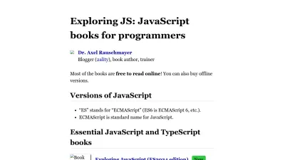 Screenshot of Exploringjs.com