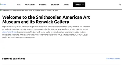 Screenshot of Americanart.si.edu