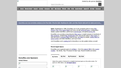 Screenshot preview of everymac.com