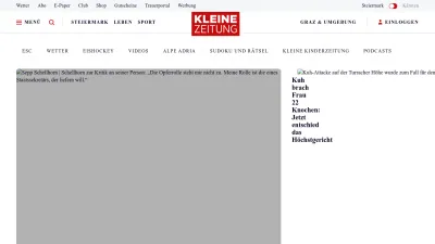 Screenshot of Kleinezeitung.at