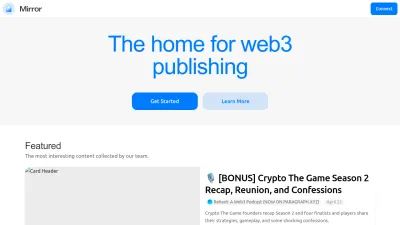 Screenshot preview of mirror.xyz