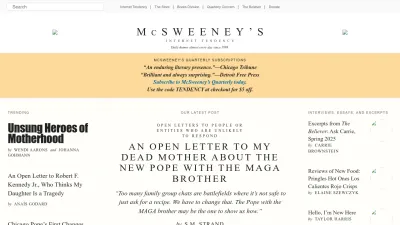 Screenshot of Mcsweeneys.net