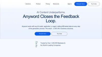 Screenshot of Anyword.com