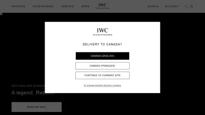 Screenshot of Iwc.com