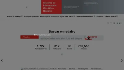 Screenshot preview of redalyc.org