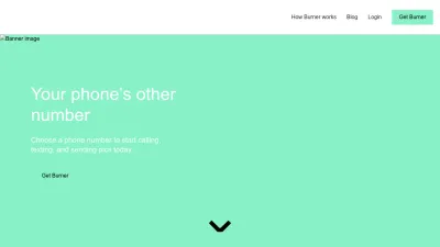 Screenshot of Burnerapp.com