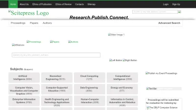 Screenshot of Scitepress.org