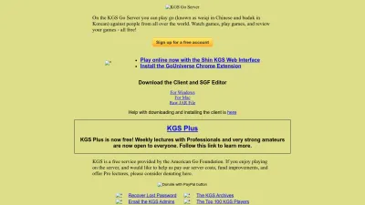 Screenshot of Gokgs.com
