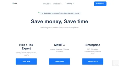 Screenshot of Cleartax.in